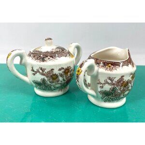 Vintage sugar bowl creamer set, made in Japan coffee/tea serving accessories